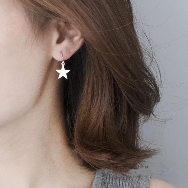 Women's Metal Earrings with Hooks